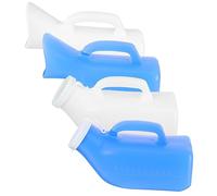 DECOMELODY Portable Urinal Set 1200ml Male 1000ml Female Urine Containers Lid Travel Accessory for Elderly Reusable Plastic Urinals for Daily Use and Outdoor Activities