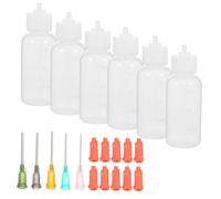 DECOMELODY Precision Tip Glue Dispensing Bottle with Needle Applicator Portable Compact Squeeze Bottles for Craft Paint Ink and DIY Quilling Flexible Small for Home and Professional Use