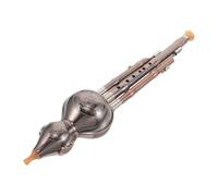 DECOMELODY Professional B Key Hulusi Flute Chinese Cucurbit Wind Instrument for Beginners Students with Three-tone Play Copper-plated Gourd Design for Practice Performance and Festival Use