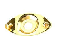 DECOMELODY Professional Gold Electric Guitar Jack Plate Gt20, Metal Input Output Socket for Guitar Bass Accessories, Sturdy Pickup Socket Plate for Instrument Hardware