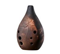 DECOMELODY Professional Xun Instrument Ceramic Ocarina Tuned Wind Musical Instrument with Deep Rich Sound for Beginners and Performers Traditional Chinese Music with Pure Tone Style