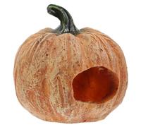 DECOMELODY Pumpkin Shaped Reptile Hide Cave Small Lightweight Pet Resting Hideout for Geckos Bearded Dragons Natural Decor Reptile Cave Hideaway