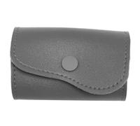 DECOMELODY PVC Nail Drill Bit Organizer Bag with Folding Manicure Tool Storage for Nail Salons Compact Dustproof Holder and Stylish Deep Gray Case