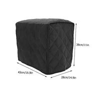 DECOMELODY Quilted Polyester Bread Maker Cover Protective Appliance Dust Cover Reusable Toaster Protector Case for Kitchen Black Easy Clean Machine Washable