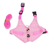 DECOMELODY Rabbit Harness and Leash Set Full Dress Rabbit Costume Leash Cute Bunny Vest for PET Photography Floral Print Vest