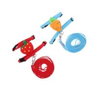 DECOMELODY Rabbit Leash Harness Set 2 Pieces Anti-escape Bunny Traction Rope for Small Pets Adjustable Lovely Rabbit Harness Cats and Small Animals Random Style