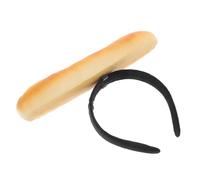 DECOMELODY Realistic Baguette Headband Hair Accessory for Cosplay and Parties Non-slip Bread Hair Hoop for Photo Props for Live Streaming and Spa Use