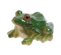DECOMELODY Realistic Resin Mini Frog Figurines for Microlandscape Weatherproof Small Animal Sculptures Creative Cake Toppers Space Saving Garden Ornaments for Terrariums and Desktop Displays