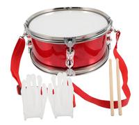DECOMELODY Red Snare Drum Toy Set for Children Featuring Steel and Abs Materials with Drumsticks to Enhance Hand-eye Coordination and Fine Motor Skills for Educational Play and Performance
