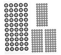 DECOMELODY Reflective Marker Points for 3d Scanning Devices, Adhesive High Reflective Stickers, 0.15mm Thickness, 4 Sheets Set for Accurate Scanning Calibration
