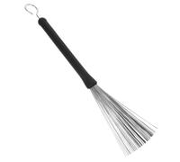 DECOMELODY Retractable Stainless Steel Drum Stick Wire Brush for Jazz Drums Compact Percussion Accessory with Adjustable Volume and Enhanced Articulation for Beginners and Youth Bands