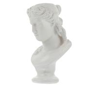 DECOMELODY Retro White Statue Pen Holder Multi Functional Desktop Organizer for Makeup Brushes Pens Flowers European Style Renaissance Art Decoration for Office Study Living Gift