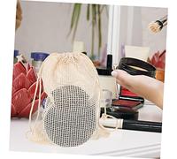 DECOMELODY Reusable Bamboo Fiber Facial Cleansing Pads 16pcs Three-layer Black Makeup Remover Rounds Cotton Mesh Bag and Paper Box for Skin Care and Daily Face Washing