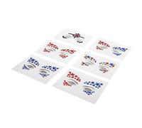 DECOMELODY Rhinestone Star Face Stickers 6pcs DIY Decorative Five-pointed Crystal Decals for Eye Makeup Festival Body Art Temporary for Women and Girls Random Style