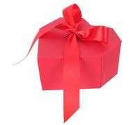 DECOMELODY Romantic Heart-Shaped Box with Flip Lid, Creative Red Packaging Box for Flowers, Chocolates, and Perfume, Unique Storage and Wrapping Case for Weddings and Presents