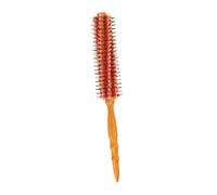 DECOMELODY Round Wooden Handle Curling Hair Brush Massaging Hairdressing Comb for Home Salon for Styling Curly Straight Hair Portable Design for Easy Use