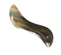 DECOMELODY S-shaped Buffalo Horn Gua Sha Scraping Board for Facial Massage Smooth Natural Horn Therapy Tool Suitable for Professional and Personal Use Skin-friendly Design Random Color