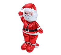 DECOMELODY Santa Balloon Foil Inflatable Holiday Name Large Decoration White Stop Interior Gold Chrome Hello Decorate Fete Key Dad Party Big Giant Merry Red Aluminum Film