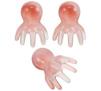 DECOMELODY Scalp Combs Handheld Manual Hair Tools Resin Octopus Shaped 3pcs with Ergonomic Design for Relieving Scalp Tension and Easy Cleaning Suitable for Vanity and Desk Use