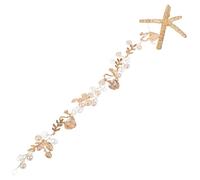 DECOMELODY Sea Star Pearl Hair Band for Women Light Headpiece with Delicate Ribbon and Pearls Comfortable Hair Decoration for Wedding Party and Daily Wear