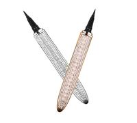 DECOMELODY Self-adhesive Eyeliner Pen and False Eyelashes Set 2pcs, Waterproof Sweat-proof Cosmetic Pens with Diamond Bling, Pearl Rose Gold for Eye Makeup