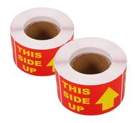 DECOMELODY Shipping Warning Labels 2 Rolls 300 Adhesive Fragile Stickers 3x1.8 Inch for Small Business Packaging and Moving Boxes