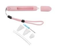 DECOMELODY Shockproof Pink Thermometer Protective Case Sleeve with Lanyard for Glass Thermometers, Portable Anti-fall Cover for Home and Travel Use