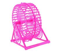 DECOMELODY Silent Hamster Exercise Wheel with Anti-foot-stuck Design and Sturdy Rack Rosy Plastic Running for Gerbils Mice Rats Guinea Pigs Quiet Spinner for and Fun