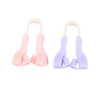 DECOMELODY Silicone Nose Slimming Clip Nose Lifter 2pcs Set for Adult Beauty Includes Soft Pink Elegant Purple and Lifting
