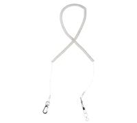 DECOMELODY Silver Parrot Flying Training Rope with Anklet Ring Durable Bite Stainless Pet Harness Leash Lightweight Long Safety Pulling Strap for Outdoor Bird Exercise and Control