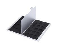 DECOMELODY Sim Card Protective Case Memory Card Storage Box for Mobile Phone Users Lightweight Aluminum Alloy Holder with Multi-slot Organizer Portable Travel