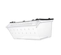 DECOMELODY Small Abs Reptile Breeding Box with Transparent Body and Black Lid Suitable for Spiders Lizards Frogs Corn Snakes Durable Pet Terrarium for Feeding and Habitat Observation