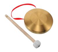 DECOMELODY Small Gong Instrument Chinese Traditional Percussion Mini Gong Mallet for Boys and Girls Music Learning Decorative Handheld for Party Celebration