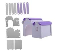 DECOMELODY Small Hamster House Villa Shape PVC Hideout for Pet Sleeping and Playing Warm in Winter Cool in Summer Nest for Hamsters Gerbils Mice Safe Resting and Exercise Shelter