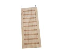 DECOMELODY Small Khaki Hamster Solid Wood Platform Tray with Crawling Ladder Durable Hamster Cage and Ledge for Rats Gerbils Sugar Gliders Guinea Pigs Easy to Install Playground Accessory