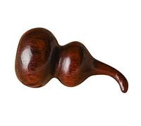 DECOMELODY Small Leaf Red Sandalwood Carved Gourd Pendant Wooden DIY Charm for Home Decor and Crafts Stable Feng Shui Ornament Symbolizing Wealth and Prosperity Tabletop Decoration