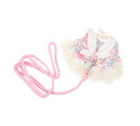 DECOMELODY Small Pet Bunny Clothes and Leash Pink S Cute Outdoor Harness Kit Lightweight Bunny Costume for Dwarf Rabbits and Lop-eared Pets