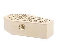 DECOMELODY Small Wooden Pet Ashes Urn for Dogs and Cats with Smooth Surface, Beige Mini Keepsake Box for Home Use, Commemorate Your Beloved Pet's Ashes