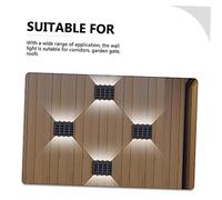 DECOMELODY Solar Wall Light Double-Headed LED Outdoor Courtyard Lamp for Garden Gate Corridor Villas Easy Installation White Light