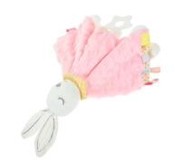 DECOMELODY Soothing Blanket with Stuffed Rabbit Plush Soft Sensory Comfort Towel for Newborns Year Calming Relief for Sleep and Mood Soother Machine Washable Lovey