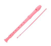DECOMELODY Soprano Recorder Flute for Adults Abs Material with Cleaning Rod Clear Sound Descant Flute for Beginners School Bands and Early Music Education Pink