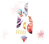 DECOMELODY Space Pattern Guitar Fretboard Sticker Thin Dark Decals for Acoustic and Ballad Guitars Easy to Install Fingerboard Decoration with Chic Star Design
