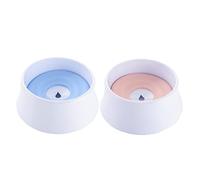 DECOMELODY Splash Large Capacity Pet Drinking Bowl with Floating Tray Bite Resistant PP Material Water Feeder for Dogs Dust Resistant Design for Clean Water Easy to Use Pink Pet Supplies