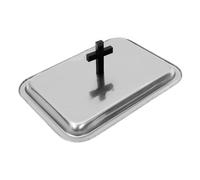 DECOMELODY Stainless Steel Communion Tray Cover for Replacement Holy Cup Lid with Secure Fit Bread Tray Plate Lid for Churches and First Communion Supplies