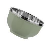 DECOMELODY Stainless Steel Double Soup Bowl Large Capacity Heat Resistant Noodle and Rice Container in Light Green Easy to Clean with Smooth Edges for Food Storage and Serving