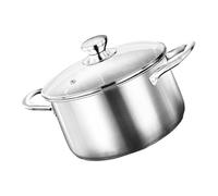 DECOMELODY Stainless Steel Induction Stockpot with Lid, Multi-Layer Thickened Soup and Stew Pot, Large Capacity Double-Handle Cooking Pot for Home and Restaurant Use