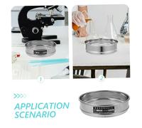 DECOMELODY Stainless Steel Lab Test Sieve with Fine Mesh Screen Soil and Flour Sifter for Precise Particle Separation Easy-clean Strainer Pan for Garden and Baking Use