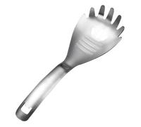DECOMELODY Stainless Steel Spaghetti Spoon Strainer Multi-Functional Pasta Server with Food Grinding and Egg Scooping for Home and Restaurant Use Easy-Clean Kitchen Tool