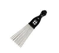DECOMELODY Steel Pin Comb Black Wide Hair Brush for Slick Back Styling Rake Comb for Detangling Hair for Mens Hairstyles