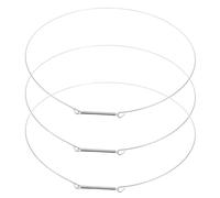 DECOMELODY Steel Washer Door Seal Retaining Ring 3Pcs Spring Clamps 36Cm Replacement Parts for Washing Machine Front Loading